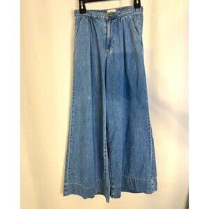 JOE'S Womens Size S Blue Medium Wash Wide-Leg Denim Jeans Relaxed Fit Pockets